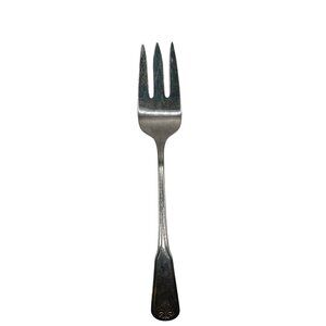 Oneida deluxe rogers Silver Medium Solid Cold Meat Serving Fork flatware glossy